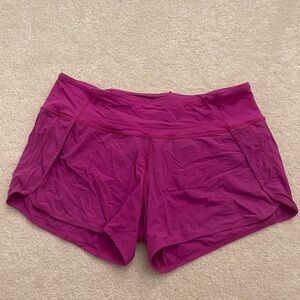 lululemon athletica Magenta Athletic Shorts